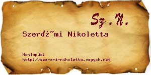 Szerémi Nikoletta névjegykártya
